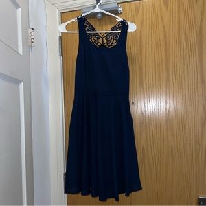 Navy butterfly dress